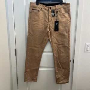 Men's Tan Casual Stretch Pants -